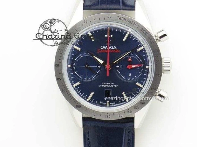 1229 Planet Ocean GMT 42mm V6F 1:1 Best Edition Blue Bezel Orange Numbers On SS Bracelet A Compact 8254